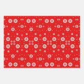 Schattige rood & wit Vakantie inpakpapier vellen (Voorkant 2)