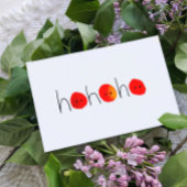 Schattige Rood & Zwart Ho Ho Ho Handgeschilderd Ke Feestdagenkaart