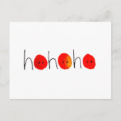 Schattige Rood & Zwart Ho Ho Ho Handgeschilderd Ke Feestdagenkaart (Voorkant)