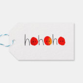 Schattige Rood & Zwart Ho Ho Ho Kerstmis Cadeaulabel (Achterkant Horizontaal)