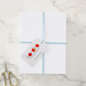 Schattige Rood & Zwart Ho Ho Ho Kerstmis Cadeaulabel (Met Touw)