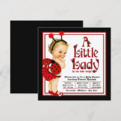 Schattige rood zwart lieveheersbeestje Baby shower Kaart (Voorkant / Achterkant)