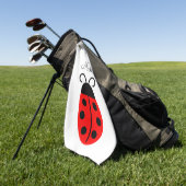 Schattige rood zwart lieveheersbeestje naam golfhanddoek (Groen)