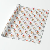 Schattige Roodborst Kerstmis Wilde Natuur Cadeaupapier (Uitgerold)