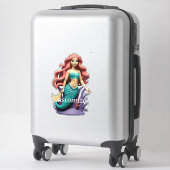 Schattige roodharige zeemeermin Thunder_Cove Sticker (Koffer)