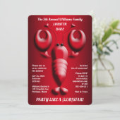 Schattige roodkreeft met hartscheurtjes kaart (Staand voorkant)