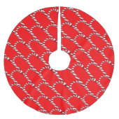 Schattige roodroze en witte snoeprietboomrok kerstboom rok (Voorkant)