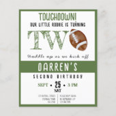 Schattige Rookie Football Budget 2e Verjaardag Uit (Voorkant)