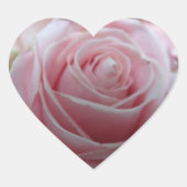 Schattige Roos Bloem Hart Sticker (Voorkant)