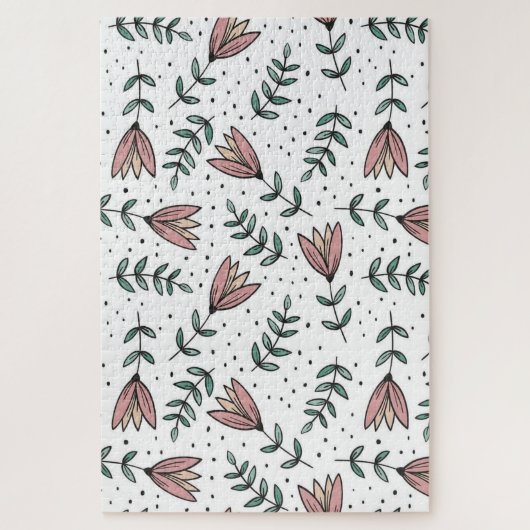 Schattige Roos Bloemige Puzzels (Verticaal)