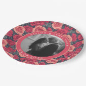 Schattige Roos bruiloft Borden voor receptie Papieren Bordje (Gekanteld)