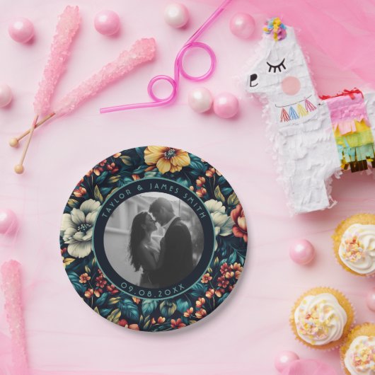 Schattige Roos bruiloft Borden voor vrijgezellenfe Papieren Bordje (Feest)