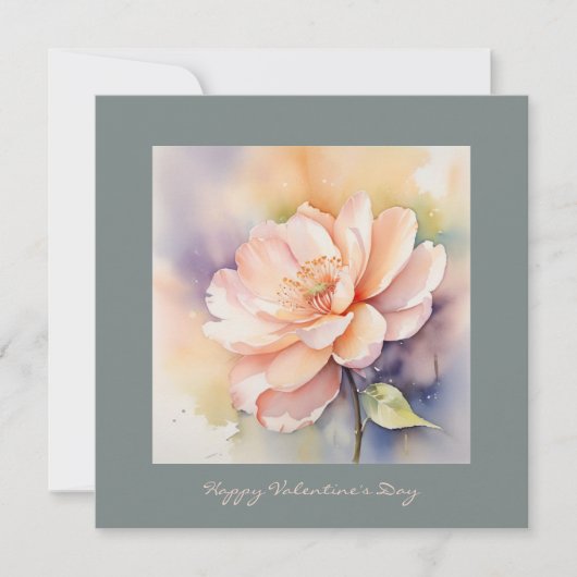 Schattige Roos Elegante Chic valentijns kaart (Voorkant)