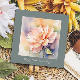 Schattige Roos Elegante Chic valentijns kaart