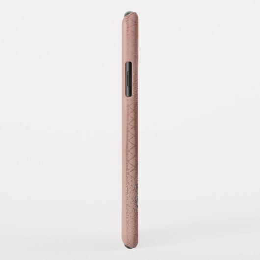 Schattige Roos Gold Foil Boho Tribal Pattern Monog Case-Mate iPhone Case (Achterkant/rechts)