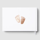 Schattige Roos Gold Folie Baby Meisje Douche Gastenboek (Achterkant)