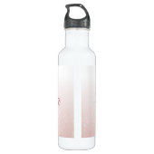 Schattige Roos Gold Glitter Monogram Naam Girly Tr Waterfles (Achterkant)