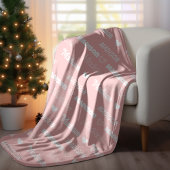 Schattige roos Gold Herhalende Naam Gepersonalisee Fleece Deken