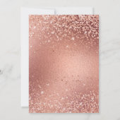 Schattige roos gouden faux glitter kerst kaart (Achterkant)