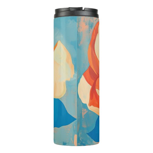 Schattige Roos Moeder Gepersonaliseerde Thermische Thermosbeker (Achterkant)