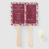 Schattige Roos Programma Fans Handwaaier (Voorkant en achterkant)