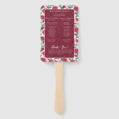 Schattige Roos Programma Fans Handwaaier (Achterkant)