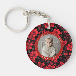 Schattige Roos Thema Zomerfeest Sleutelhanger