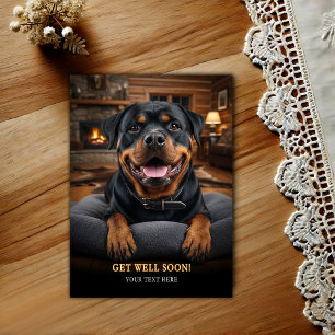Schattige Rottweiler Beterschap Ansichtkaart Briefkaart