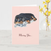 schattige rottweiler die je mist kaart (Gele Bloem)