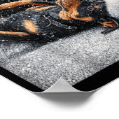 Schattige Rottweiler Grappige Kerst  Poster (Hoek)