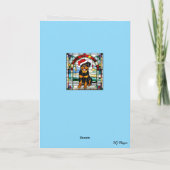 Schattige Rottweiler Hond Kerstmis  Kaart (Achterkant)