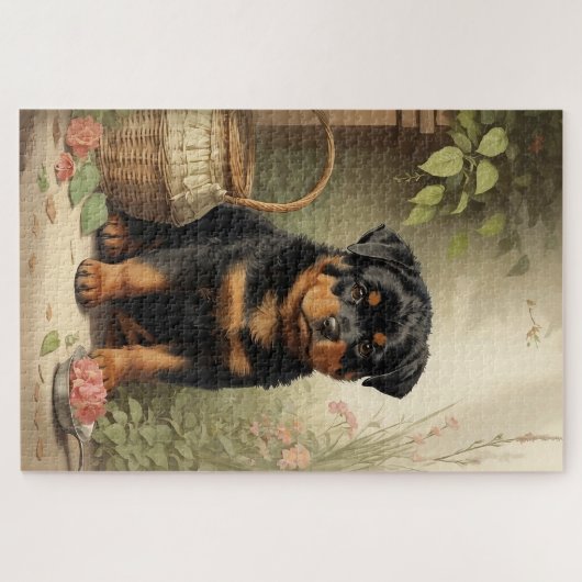 Schattige Rottweiler Legpuzzel (Horizontaal)