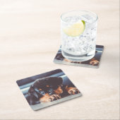 Schattige rottweiler Puppy Dog Resting Kartonnen Onderzetters (Insitu)