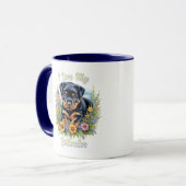 Schattige Rottweiler Puppy Mok voor Hondenliefhebb (Voorkant links)