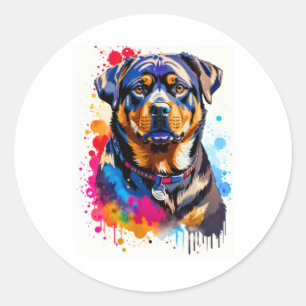 Schattige Rottweiler Ronde Sticker