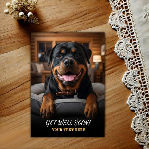 Schattige Rottweiler Snel-Beter Ansichtkaart Briefkaart