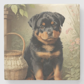 Schattige Rottweiler Stenen Onderzetter