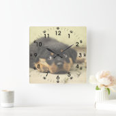 Schattige rottweiler vierkante klok (Huis)