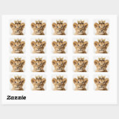 Schattige Royal Dress Up King Lion Sticker (Vel)