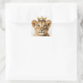 Schattige Royal Dress Up King Lion Sticker (Tas)