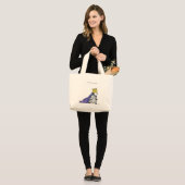 Schattige Royal Penguin Canvas Tas (Voorkant (model))