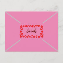 Schattige Roze Aanpasbare Hartjes Valentijnsdag