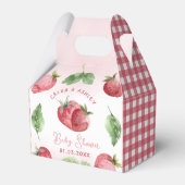 Schattige roze aardbei Baby shower Bedankdoosjes (Voorkant Zijde)