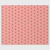 Schattige Roze Aardbei Cadeaupapier (Vlak)
