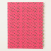 Schattige roze aardbeienpatroon Maandelijks & Weke Planner (Achterkant)