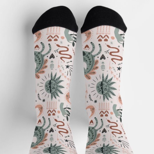 Schattige roze achtergrond Schitterend patroon Cut Sokken (Top)