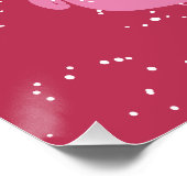 Schattige roze Afrikaans-Amerikaanse Kerstman Kers Perfect Poster (Hoek)