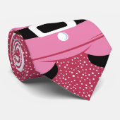 Schattige roze Afrikaans-Amerikaanse Kerstman Kers Stropdas (Opgerold)