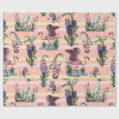 Schattige Roze Afrikaans Flamingo Vogelliefhebber  Cadeaupapier (Vlak)