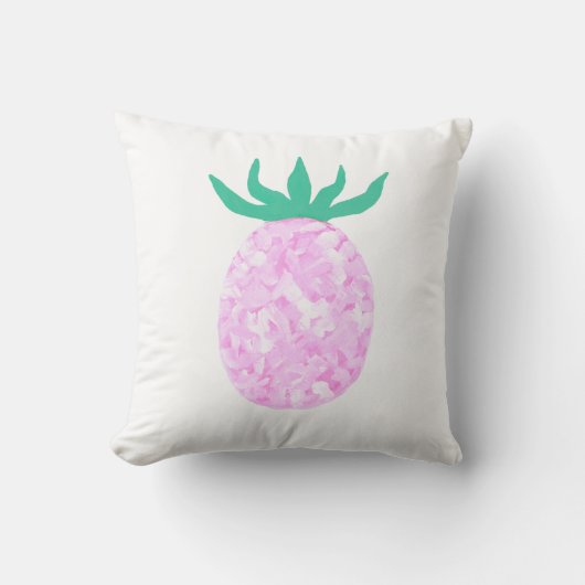 Schattige Roze Ananas Kussen (Voorkant)